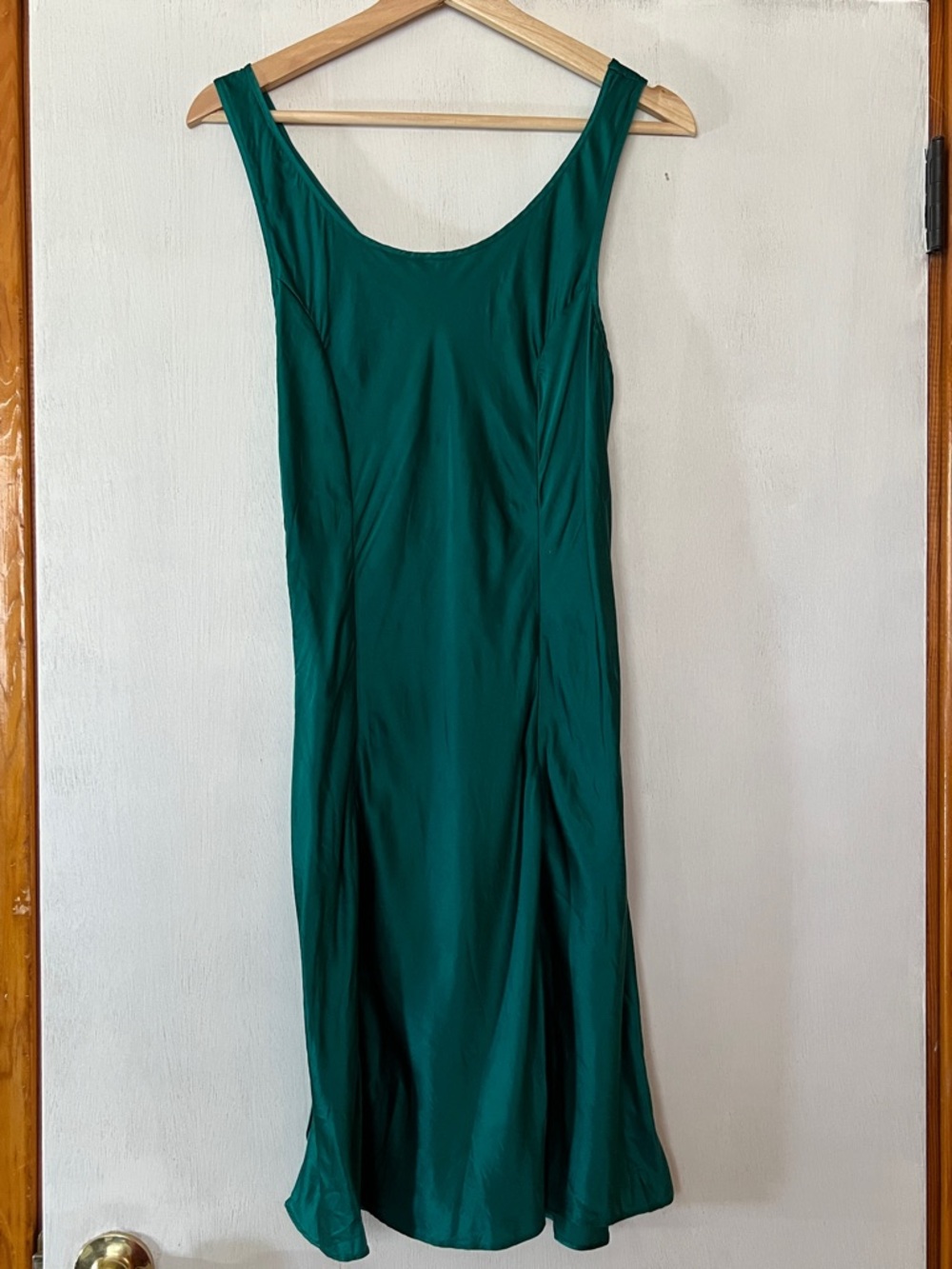 Vintage 90s CBK Era 100% Silk Victoria’s Secret Emerald Green Slip Dress